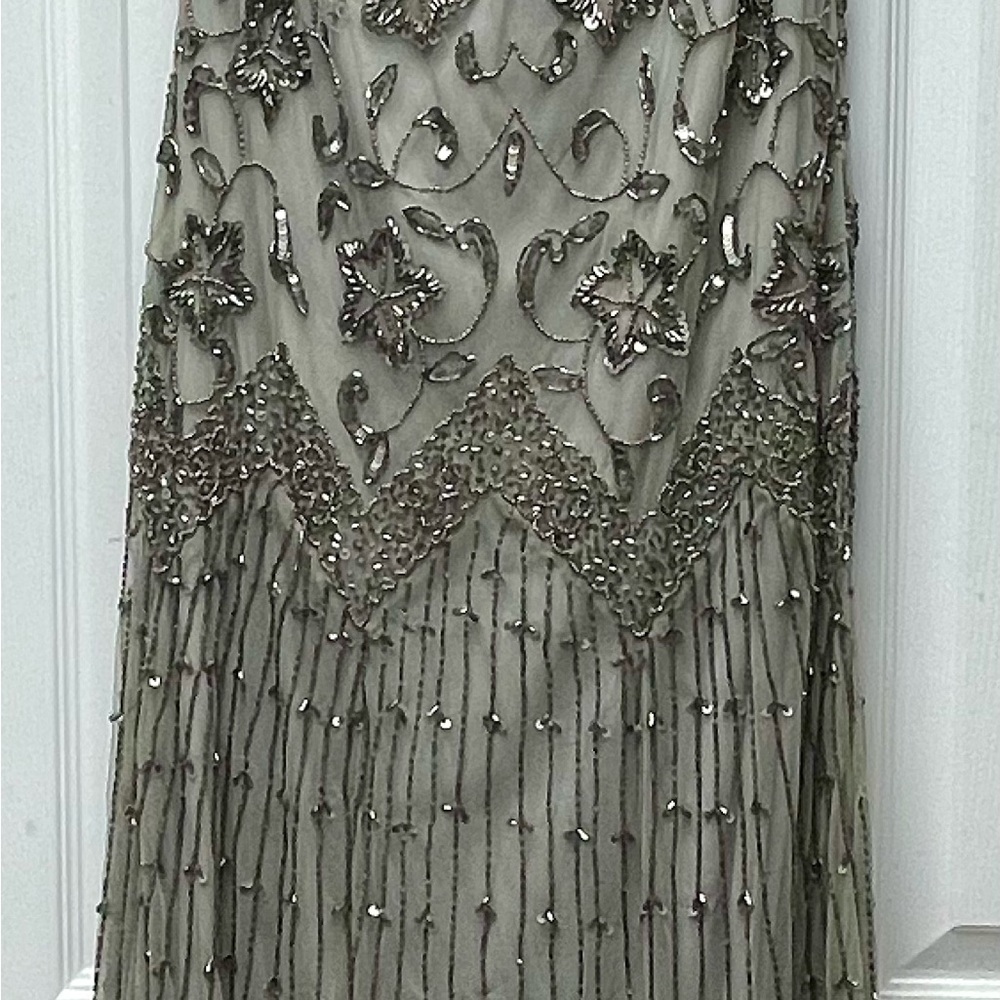 Pisarro Nights Silver Embellished Gown